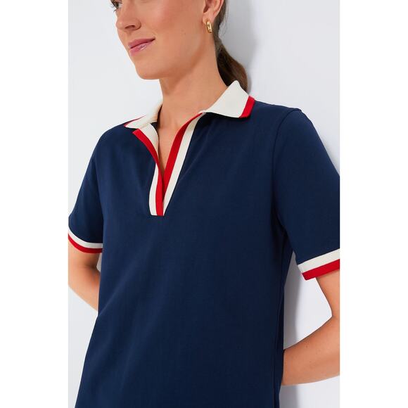 TUCKERNUCK Midnight Navy Hutton Polo Dress NWT Size Medium - Picture 5 of 10